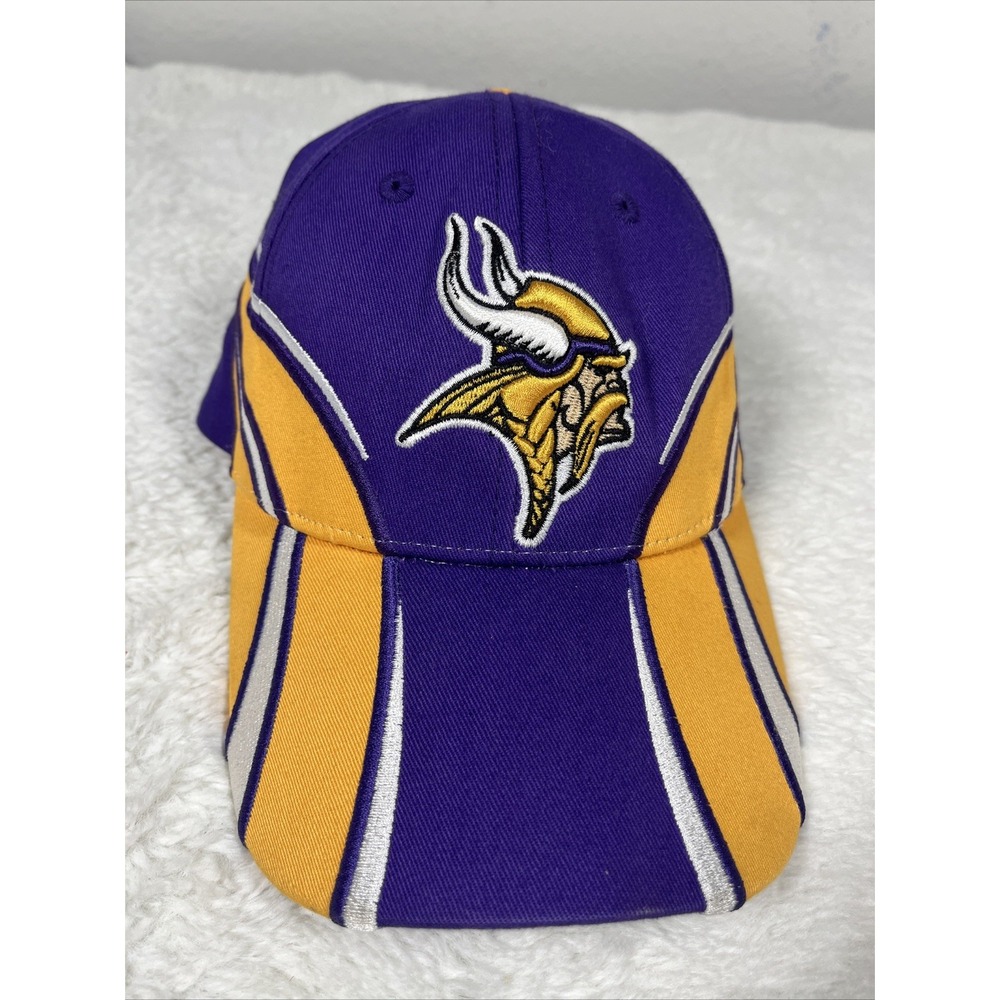 Vintage‎ Minnesota Vikings NFL Reebok Adult Unisex Purple Yellow White/Hat OSFM